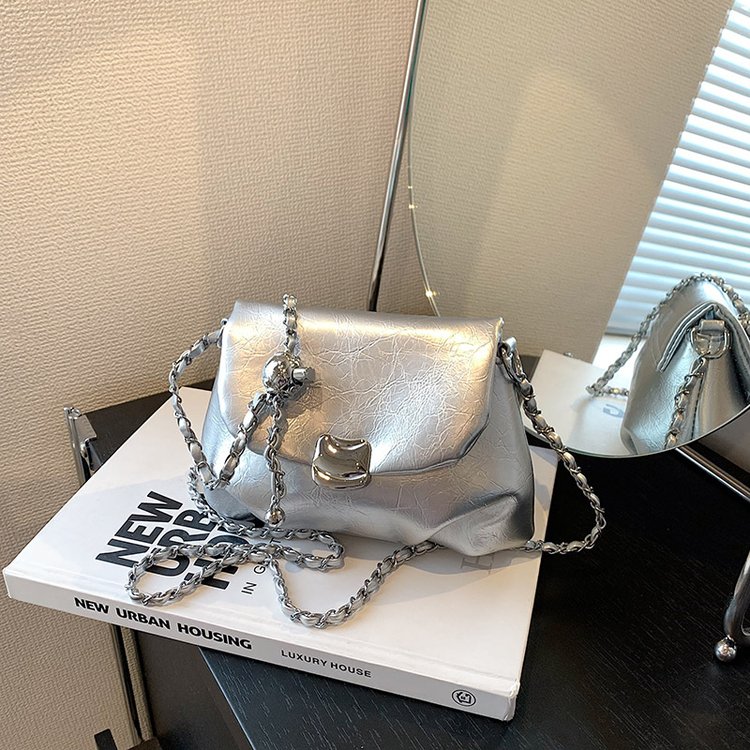 PU Magnetic Closure One Shoulder Bag Summer 2025 One Size