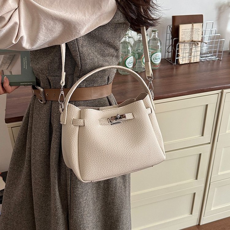 Women's Handbag Crossbody Bag with Lock Closure Summer 2026 One Size - White,Black,Red,Coffee,Brown - One Size - Image 3